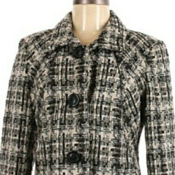 CAbi Faux Suede Perforated Scalloped Hem Asymmetrical Jacket Sz M - Picture 6 of 12